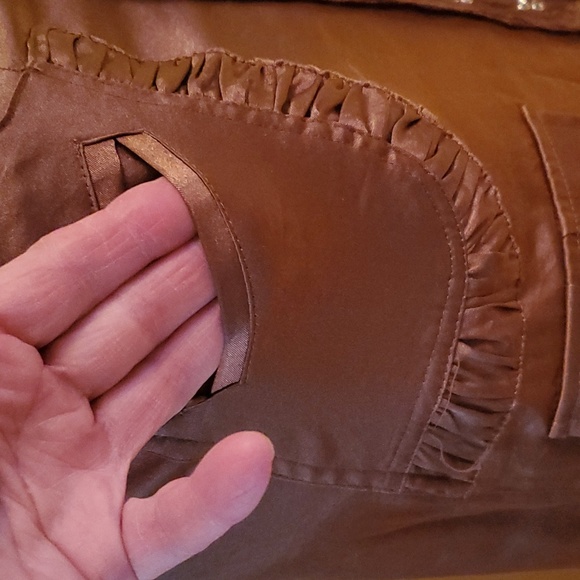 Svetlana 2 piece Skirt + Jacket Set Metallic Brown Bronze - BNWT - Picture 8 of 16